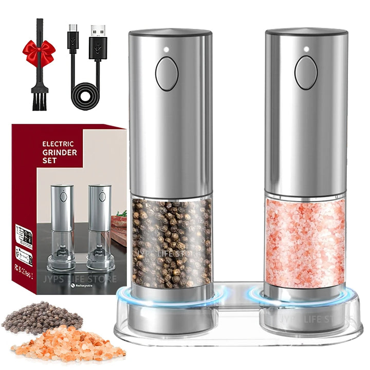 Electric Pepper and Salt Grinder, stainless steel